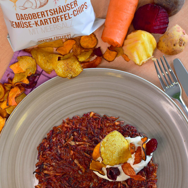 Gemüse-Rösti mit Bärlauch-Creme