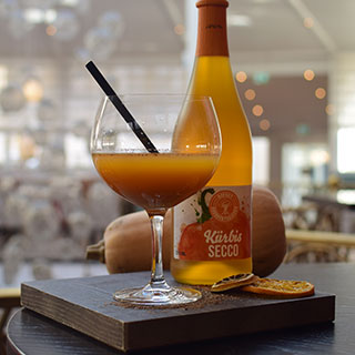 Kürbis-Bellini mit Kürbis-Secco