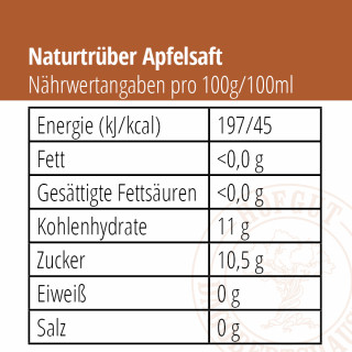 NATURTRÜBER REINER APFELSAFT 2