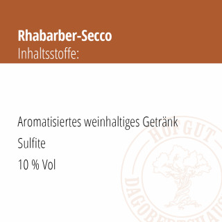 Rhabarber-Secco Inhaltsangaben